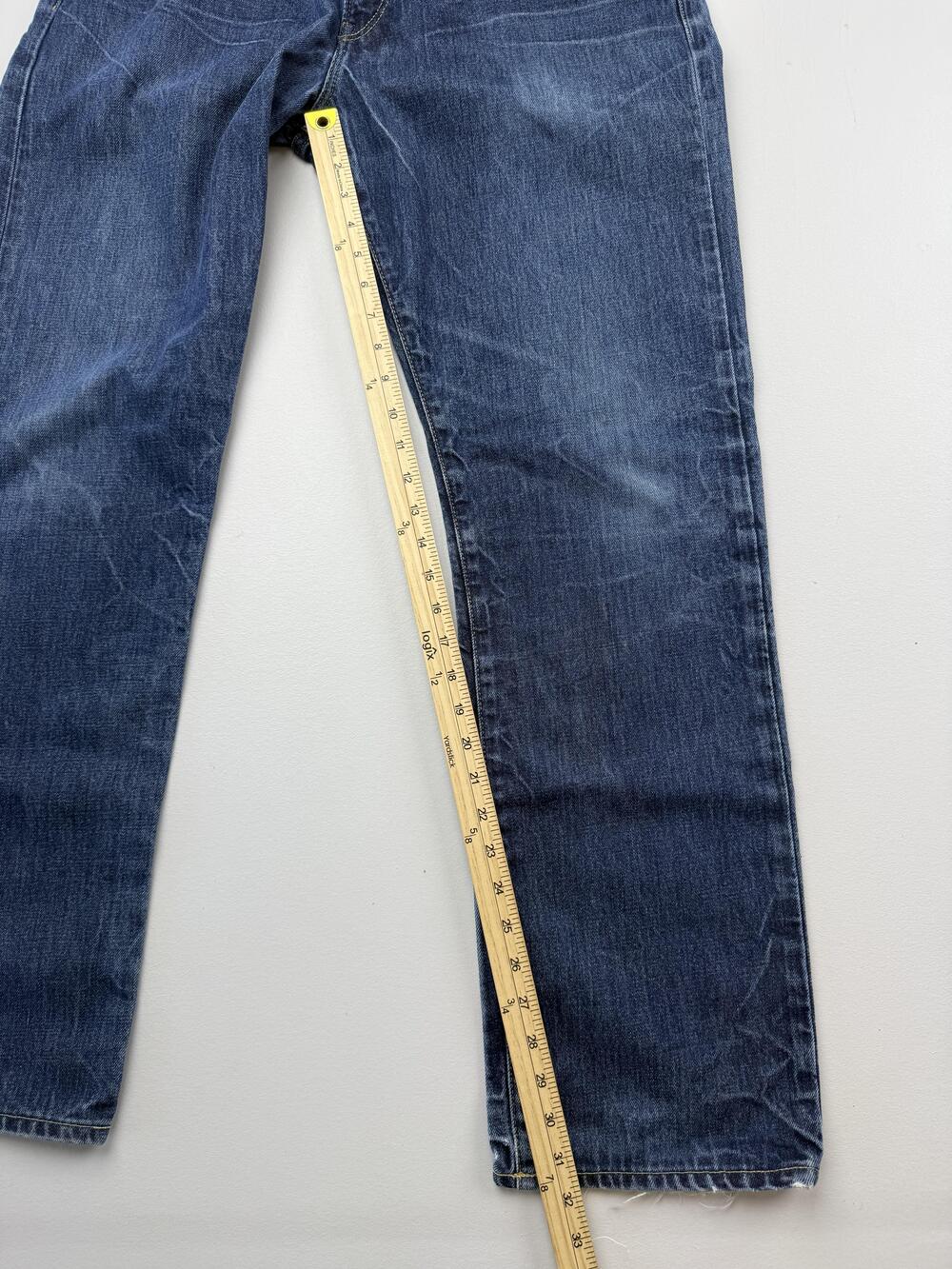 Polo Ralph Lauren Jeans Mens 36x32 Blue Medium Wash Denim Straight Distressed